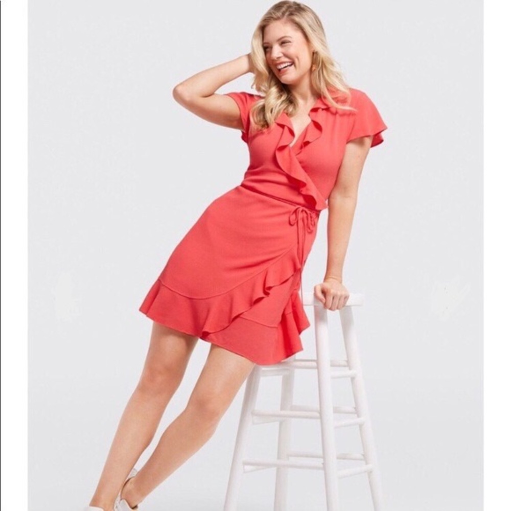 Draper James Casual Wrap Dress in Pink Size 2